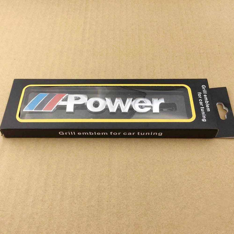 1pc Front Grill POWER 3D Car Emblem Tuning Metal Logo Badge