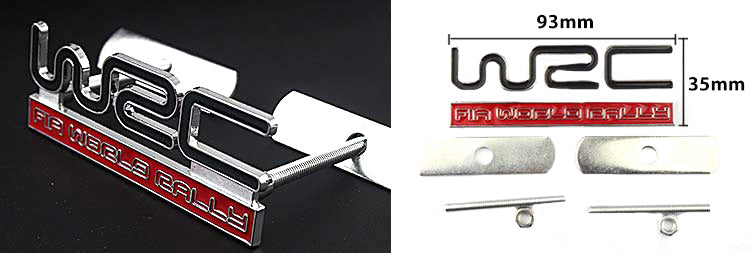 1pc Front Grill WRC 3D Car Emblem Tuning Metal Logo Badge