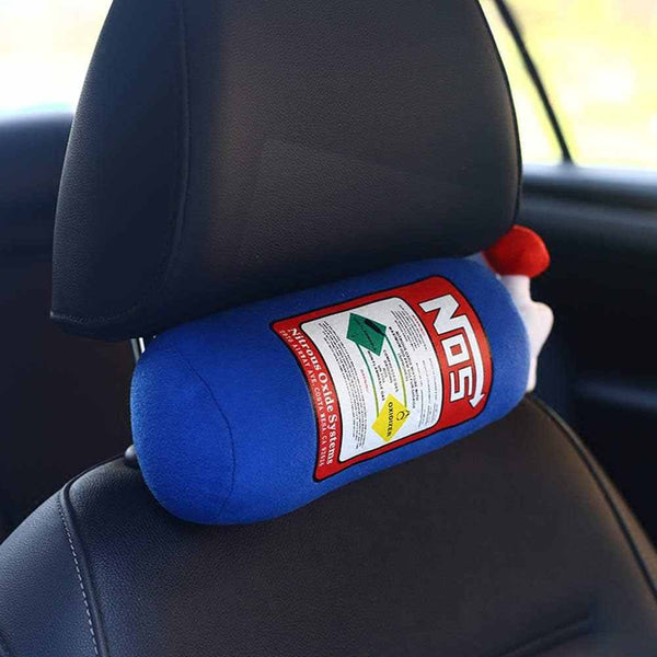 1pc NOS Nitrous Oxide Bottle Car Decor Headrest Cushion Creative Plush Pillow