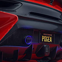 1pc RED Akrap Carbon Fiber Universal Glow In Tips LED Lamp Exhaust Tips Pipe Fit For Any Car(Size : 63-89)