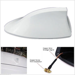 1 Pc Shark Antenna, Fin Roof Aerial Base Radio Signal For Car SUV Truck Van, Super Functional With Adhesive Tape Base-Carbon Black