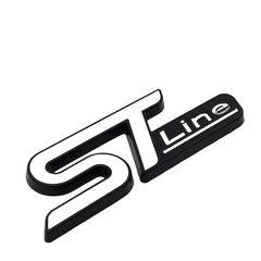 1pc ST Line 3D Metal Emblem Badge Stickers For Car Truck Bike