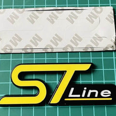 1pc ST Line 3D Metal Emblem Badge Stickers For Car Truck Bike