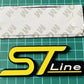 1pc ST Line 3D Metal Emblem Badge Stickers For Car Truck Bike