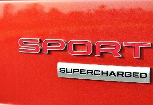 1pcs Chrome Red SUPERCHARGED 3D Metal Car Sticker Emblem Badge Car Bike Decorative