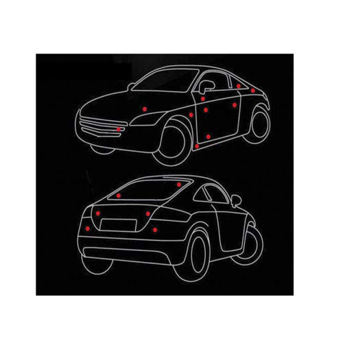 Black Muge Power 2pcs Universal Logo Car Metal Alloy Body Side Fender Emblem(Metal)