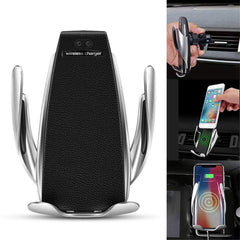 2 in 1 Automatic Clamping Wireless Car Charger Mount, Car Air Vent Cell Phone Holder Mount Fast Charging Automatic Open and Clamp