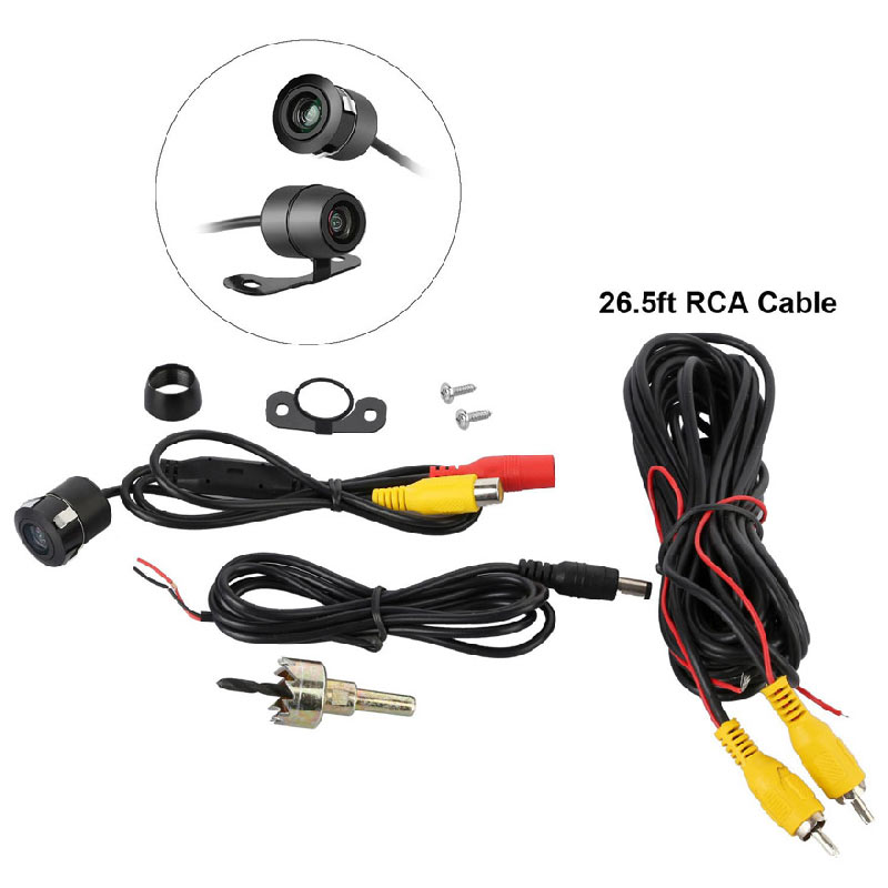 2 in 1 Flush Bracket Car Rear View Reversing Waterproof Parking Camera 145 Degrees