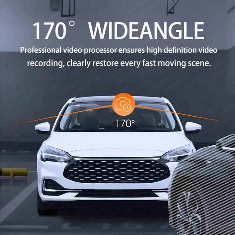 2.5k Night Vision Dual Channel Car Dash Cam with Wide Angle View|G-Sensor|WiFi|App Playback & Share,|Emergency Recording