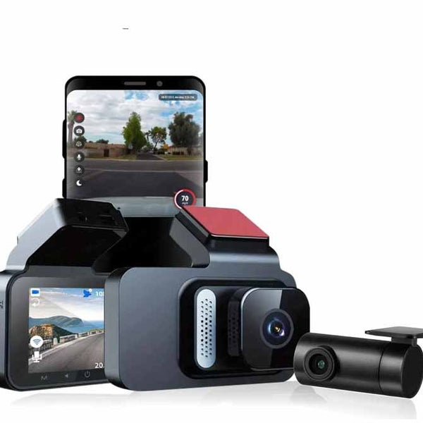 2.5k Night Vision Dual Channel Car Dash Cam with Wide Angle View|G-Sensor|WiFi|App Playback & Share,|Emergency Recording
