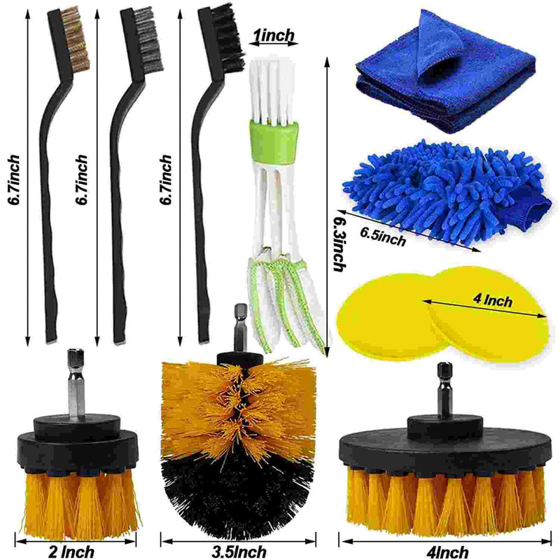26 PCS Car Detailing Brush Kit Brush Set for Wheel, Exterior Interior Car Cleaning Set (Scrub Pads, Sponges, Detailing Brushes, Washing Mitt, Air Vent Brush, Cleaning Cloth)