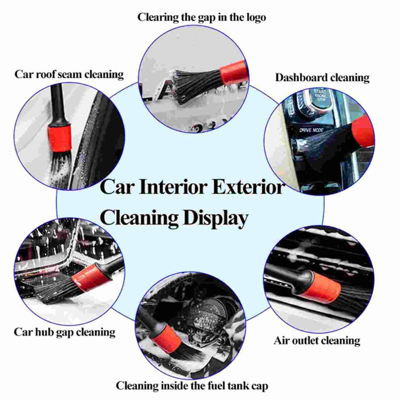 26 PCS Car Detailing Brush Kit Brush Set for Wheel, Exterior Interior Car Cleaning Set (Scrub Pads, Sponges, Detailing Brushes, Washing Mitt, Air Vent Brush, Cleaning Cloth)
