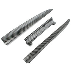 3 Pcs Carbon Fiber PVC Car Rear Wing Lip Spoiler Tail Trunk Roof Trim Universal