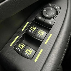 2 Pcs Control Switch Outer Door Handle Button Panel Night Safety Luminous Decals Glow In Dark Stickers For Car Window Door (Green)