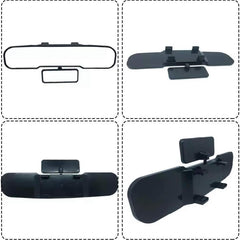 2in1 Car Rear View Mirror, Clip on Wide Angle Universal Flat Panoramic Rearview Mirror For Car SUV