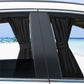 2pc 70cm x 47cm Universal Drape Adjustable VIP Car Window Curtain Sunshade UV Protection BLACK