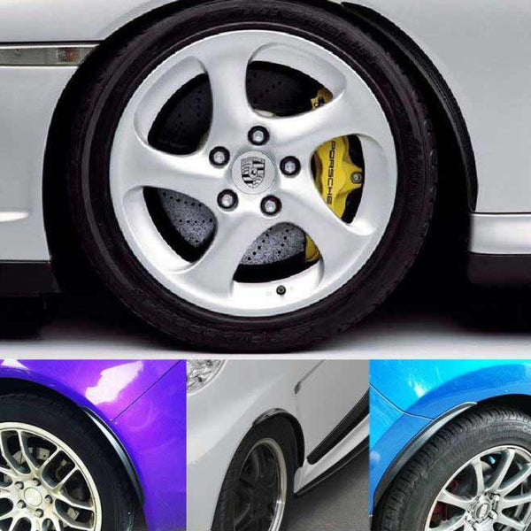 2PCS 41 CM CARBON FIBER FENDER FLARES WHEEL LIP BODY KIT FOR UNIVERSAL CAR AUTO