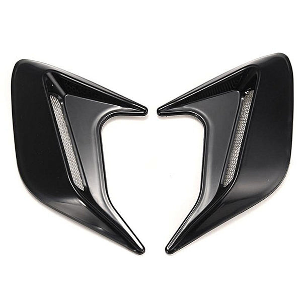 2PCS Black Universal Car Auto Decorative Air Scoop Flow Intake Hood Vent Bonnet Fender Mesh