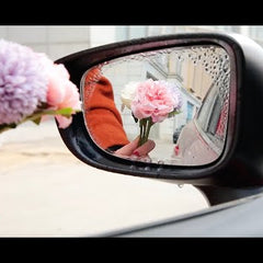 2PCS Car Rearview Mirror Film, HD Nano Film Anti Fog Film Car Rear View Mirror Waterproof Film Protective Film Anti Glare Rain-Proof Anti Water Mist Protector for Car Mirrors (Oval)