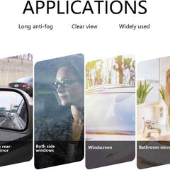 2PCS Car Rearview Mirror Film, HD Nano Film Anti Fog Film Car Rear View Mirror Waterproof Film Protective Film Anti Glare Rain-Proof Anti Water Mist Protector for Car Mirrors (Oval)