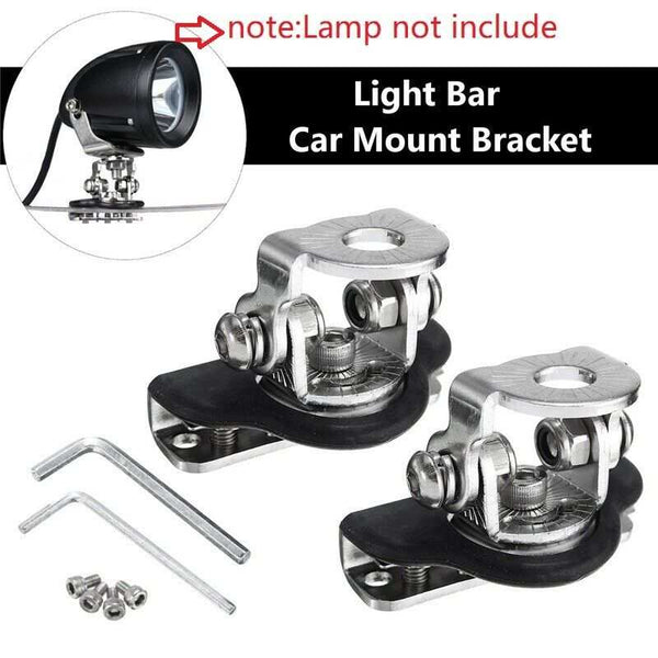 2pcs Car Stainless Steel Off-Road A Pillar Hood Lights Mount Bracket Clamp Holders