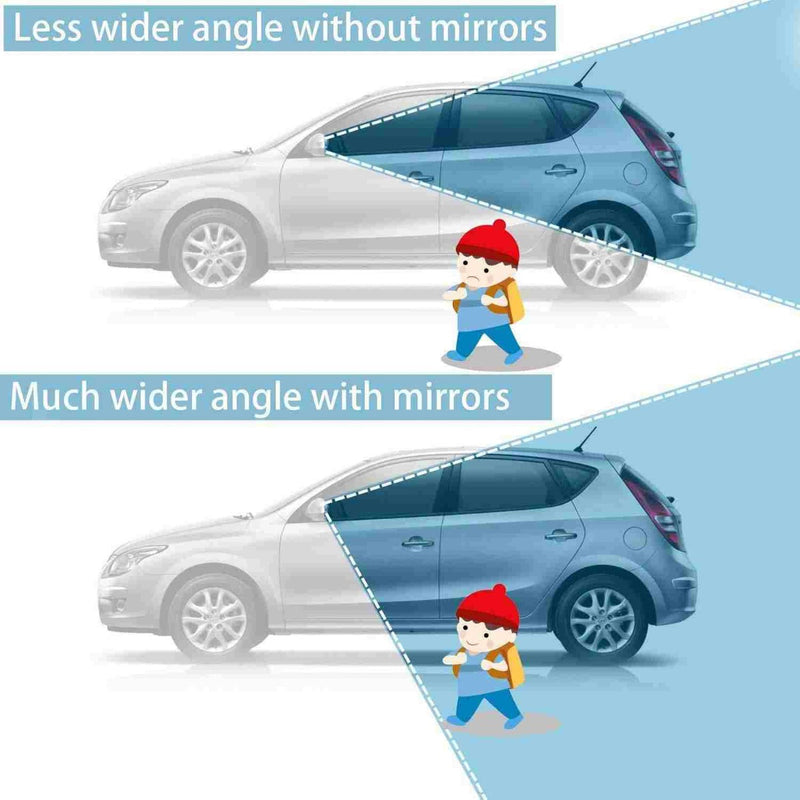 2pcs Car Blind Spot Rear View Mirror Wide Angle 360 Degree Adjustable Small Round Mirror Car Reverse Auxiliary Rearview Convex Mirror