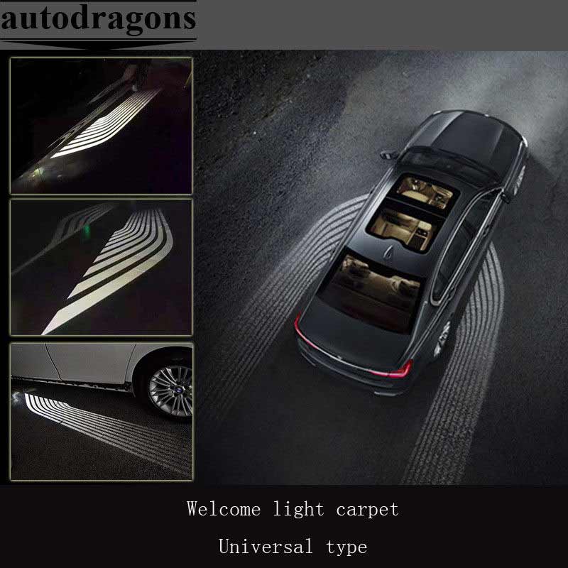 2pcs Ghost Shadow Courtesy Angel Wings Projection Lamp Car Door LED Welcome Light