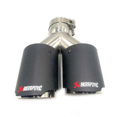 2pcs Inlet 63mm Outlet 89mm(Dual) AK carbon fiber tail pipe exhaust tip