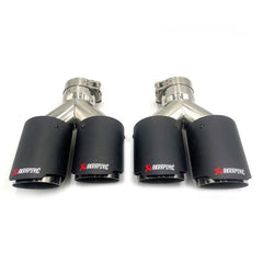 2pcs Inlet 63mm Outlet 89mm(Dual) AK carbon fiber tail pipe exhaust tip