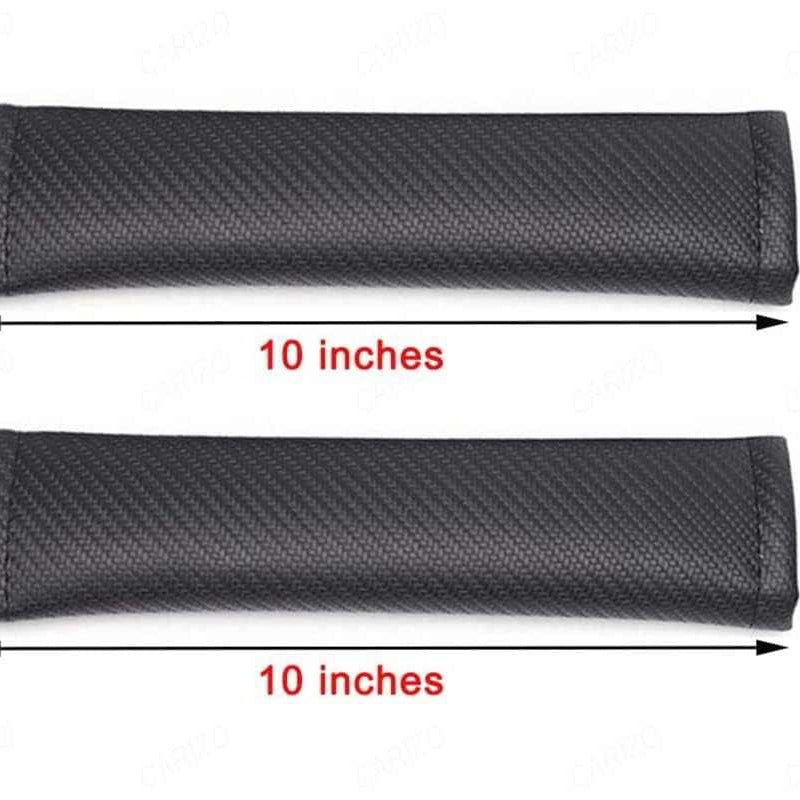 2Pcs RALLI Carbon Fiber Embroidery Car Seat Belt Cover Safety Shoulder Pads