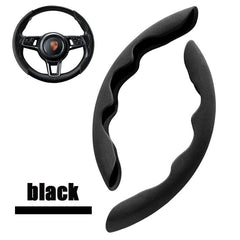 2pcs Universal ABS Style Car Steering Wheel Booster Cover Non-Slip Left & Right Side-Red
