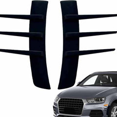 2Pcs Universal Car Spoiler Canards Kit Front Bumper Splitter, Anti-Collision Fender Side Vents Stickers