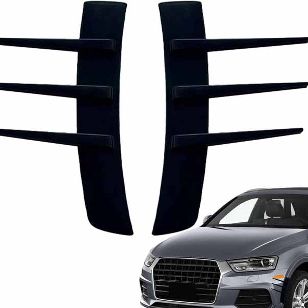2Pcs Universal Car Spoiler Canards Kit Front Bumper Splitter, Anti-Collision Fender Side Vents Stickers
