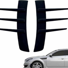 2Pcs Universal Car Spoiler Canards Kit Front Bumper Splitter, Anti-Collision Fender Side Vents Stickers