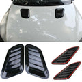 2 Pcs Car Decorative Air Flow Intake Hood Scoop Bonnet Vent Cover Universal Black