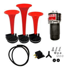 3 Pipe The Godfather Stebel Air Pressure Musical & Plain Sound Horn For Bikes & Cars (Made In Italy)