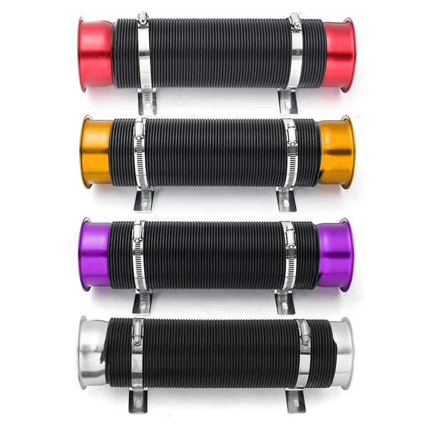 3'' Universal Car Cold Air Intake Feed Flexible Duct Pipe Inlet Hose Tube Duct (Assorted Color)