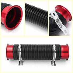 3'' Universal Car Cold Air Intake Feed Flexible Duct Pipe Inlet Hose Tube Duct (Assorted Color)
