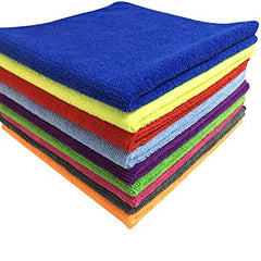 30x75cms  400 GSM Microfiber Cloth Multi-Color Thick Lint & Streak Free Multipurpose Cloths For Car Bike Cleaning Polishing Washing & Detailing