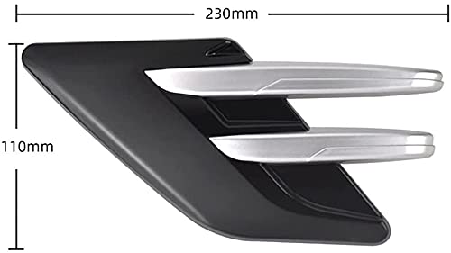2pcs Carbon Fibre Car Fender Side Vents Compatible Decorative Air Flow Intake For Exterior Parts in ABS