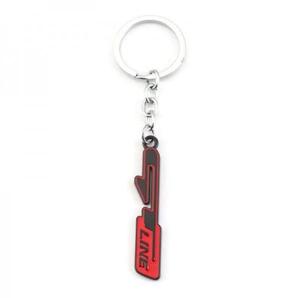 GT LINE 3D Logo Emblem Metal Keychain For Bikes And Cars