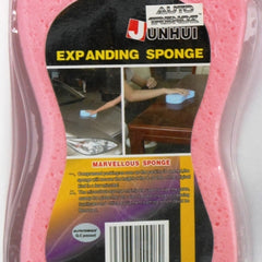 Pink Expanding Cleaning Wash Sponge for Home and Car