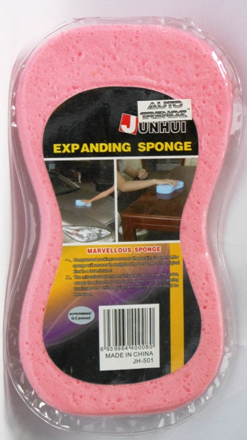 Pink Expanding Cleaning Wash Sponge for Home and Car