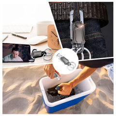 5 In 1 Multifunction Car Metal Keychain 360° Rotating Spinner, Bottle Opener & Phone Holder Key Ring