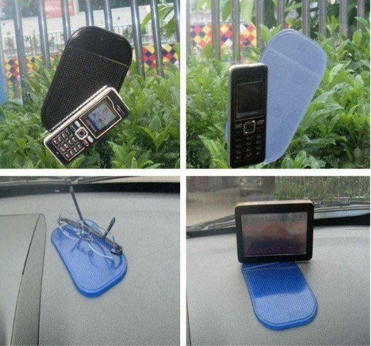Car Anti/Non-Slip Glass Auto Dashboard Sticky Mat Pad (Blue)