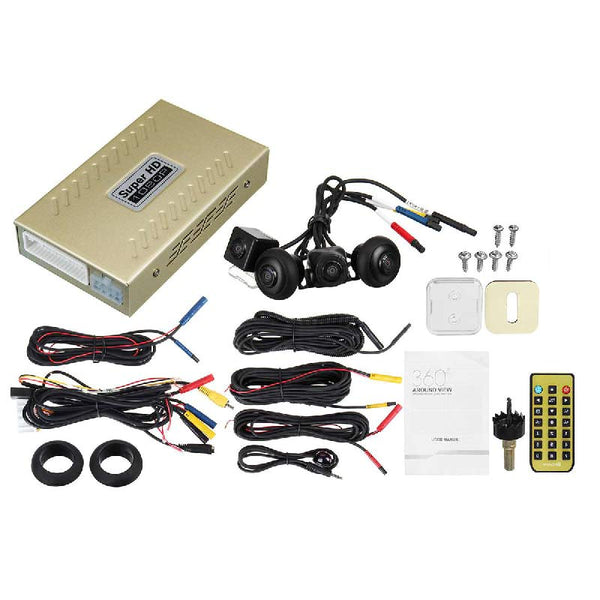 360 Degree Bird View Panoramic System Seamless Waterproof 2D Starlight Night Vision Camera Car Universal Parking