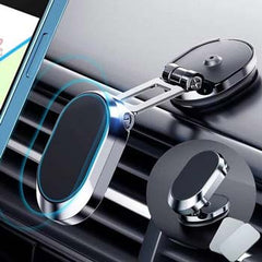 360 DEGREE ROTATING MAGNETIC CAR PHONE HOLDER | METAL FOLDING CAR PHONE HOLDER | NEW ALLOY FOLDING MAGNETIC CAR PHONE HOLDER (PACK OF 1)