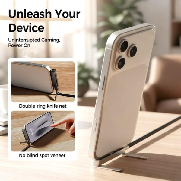 2 In 1  240W USB C Fast Charging Cable With Built In Invisible Stand For Mobile