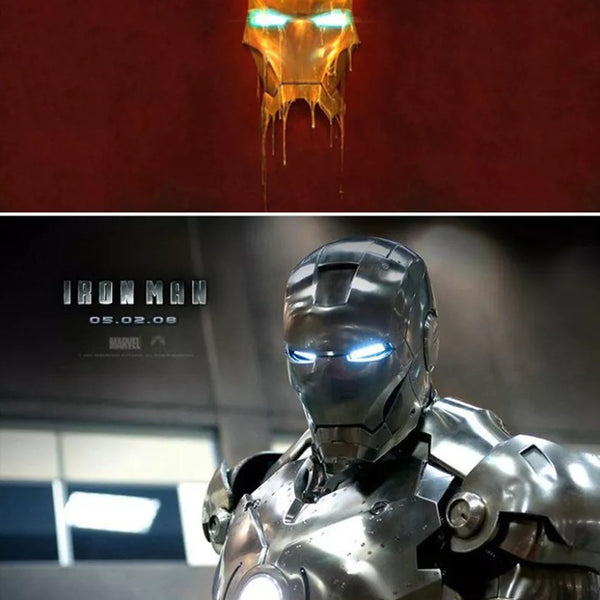 3D Metal Iron Robot Mask Car Emblem Stickers Logo Avengers Car Styling Decals Exterior Accessories