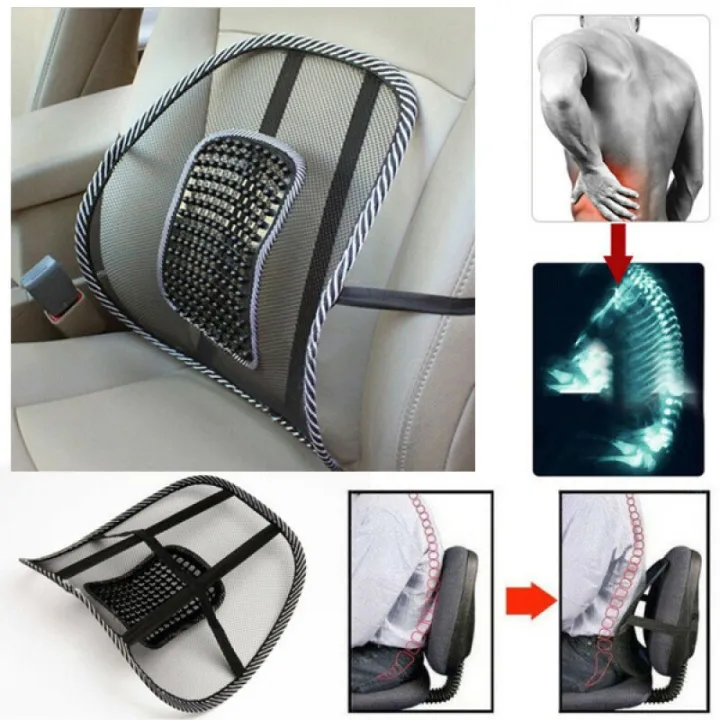 1 Pc Universal Car Seat Back Support Massage Chair Pillow Waist Support Lumbar Fan Pad Car Seat Cushion Home office
